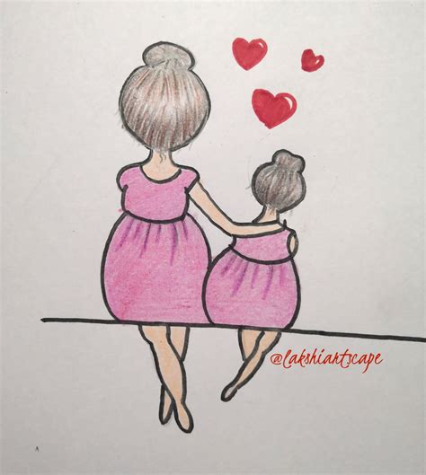 mom daughter drawing|More.